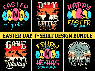 Easter day T-shirt design Bundle easter day cloth design graphic design t-shirt t-shirt design typography