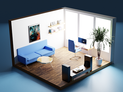 Apartemen room 3d model 3d animation graphic design motion graphics