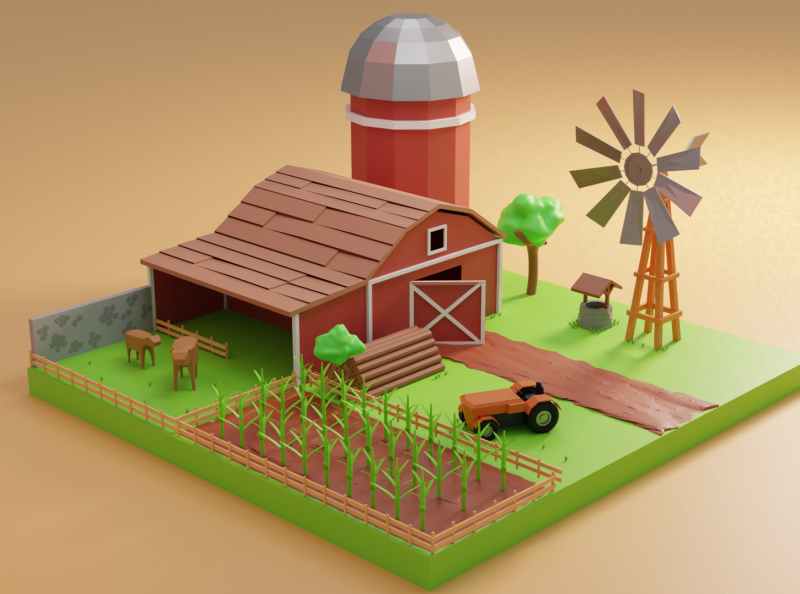 Farm 3d Models By Rnh 3d On Dribbble 0429