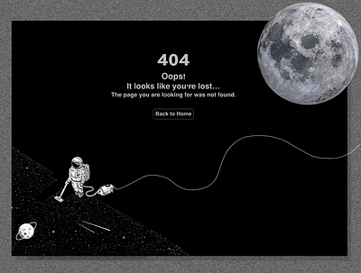 404 Page design illustration ui ux