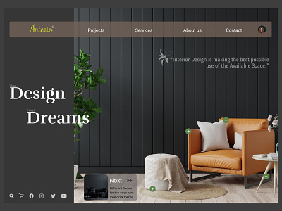 Interior Design Website Template branding design furnitureapp furnituredesign interiorapp interiordesignapp ux webdesign