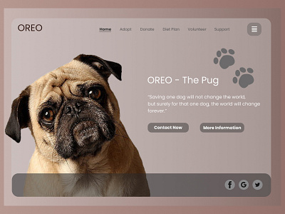 Pug App Design appdesign branding design dog dogapp dogsapp oreoapp pet petapp petdogapp pug pugapp webdesign