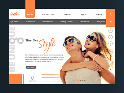 Optical Store Website Design