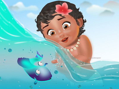 Meet Baby Moana app appdesign baby babyapp babyillustration branding design designer dribble illustration logo moana productdesign ui ux webdesign