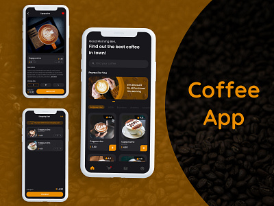 Coffee Shop App Design appdesign design designer productdesign ui ux webdesign