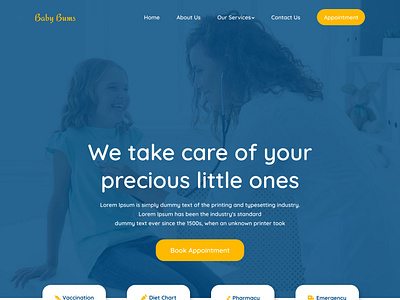 Baby bums-Pediatric landing page design