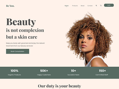 Be you- beauty services landing page appdesign branding design designer illustration logo productdesign ui ux webdesign