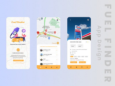 Fuel finder mobile app design appdesign branding design designer logo productdesign ui ux webdesign