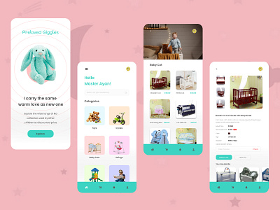 Preloved Giggles app design appdesign babyapp branding design productdesign ui ux webdesign
