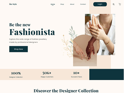 Jewellery website Landing page design appdesign branding design productdesign ui ux webdesign