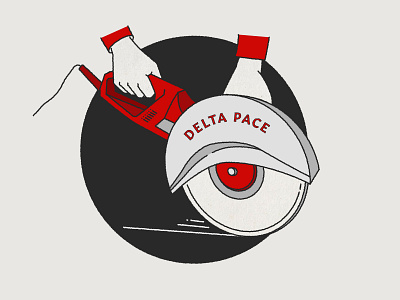 Delta Pace branding construction hand drawn icon illustration logo