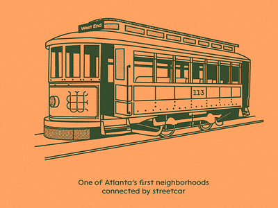SW.ATL.GA (WIP) atlanta branding design illustration streetcar swatl swatlga train