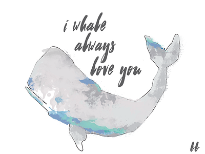Whale Love illustrator watercolor