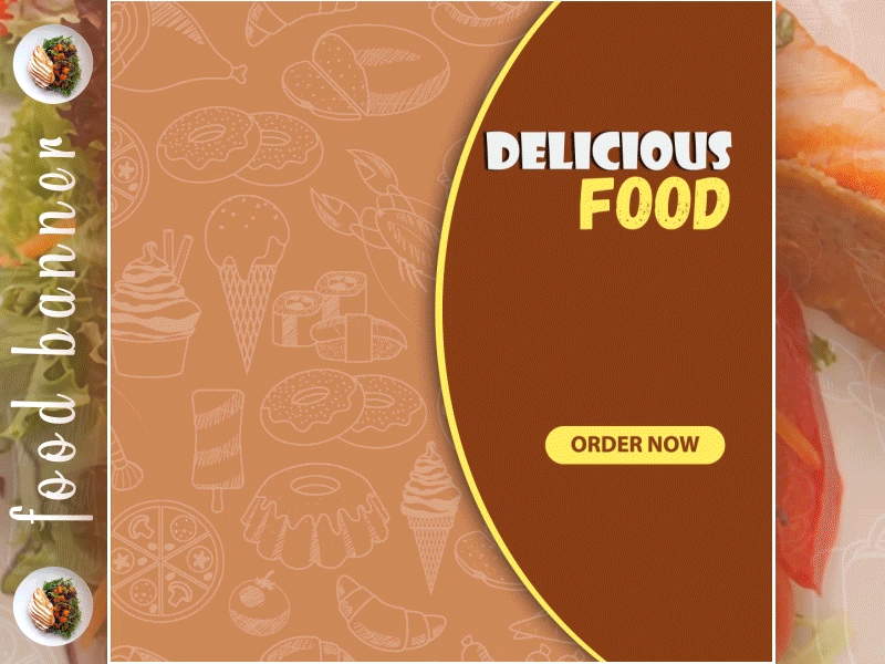 Animated Food banner branding facebook add social media banner animated banner banner motion graphics graphic design design animation