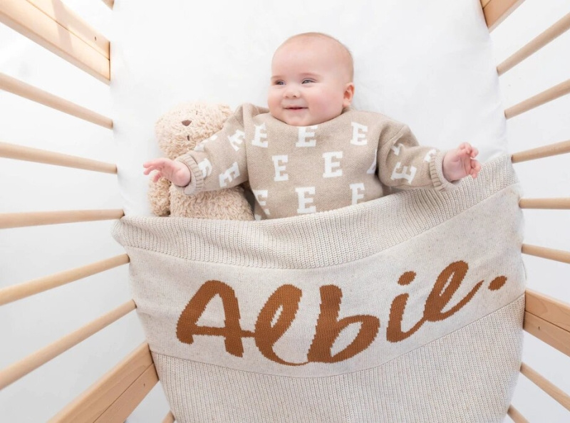 Knitted Newborn Baby Blankets Made in Australia by Namelyco on Dribbble
