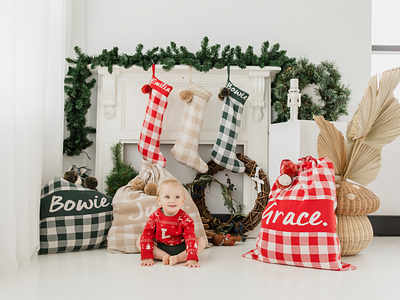 Personalised Christmas Stocking For Sale | Knitted Baby Blankets baby beanies australia baby blankets baby cot blankets baby pillowcases for sale buy baby cot knitted cushion personalised santa sacks