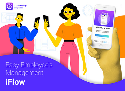 Employee's Management app case design employee graphic design hr illustration management mobile study ui ux vector