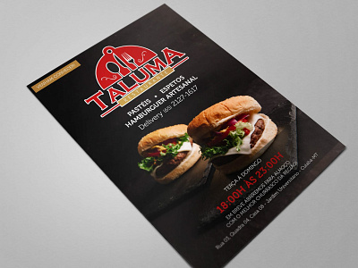 Flyer Taluma Restaurant adobe photoshop design illustration