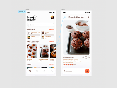 Buns & Bakery Mobile App bakery app bakery shop app design mobile app design product product design ui ui design