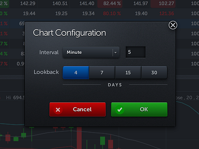 Small Modal config configuration modal popup window