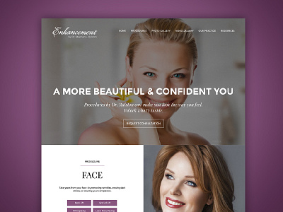 Homepage Plastic Surgeon Web Design