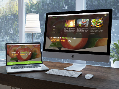 Homepage design for nutrition website