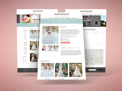 Website Design for Wedding Dress Designer contact us ecommerce graphic design product details product directory web design wedding wedding website