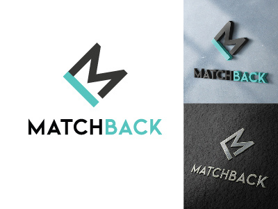 Matchback Logo Design b logo bm bm monogram branding logo logo design m logo match matchmaking monogram turquoise