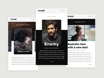 Movie Review app minimal mobile movie responsive review typography