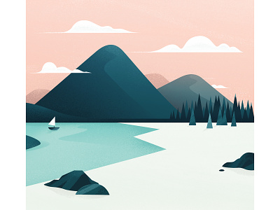 Magic Mountain colors gradients illustration landscape mountain product sp texture vector