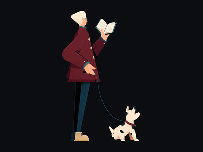 Late night walk art direction brazil character color editorial illustration product sp texture vector
