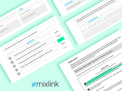 Student Response Types in MixLink edtech education education technology mixlink responsive ui