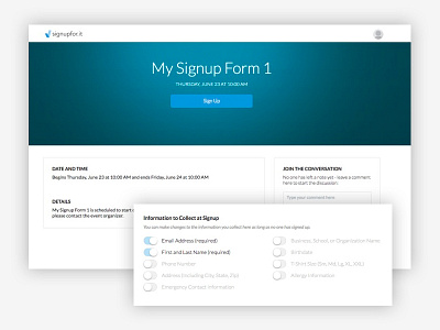 Clean and Simple Signup Page clean ui web design
