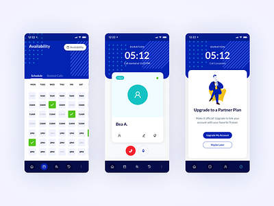 TheDifference Mobile Therapist Scheduler app blue calendar calendar ui crm mobile mobile app mobile app design mobile application mobile design mobile ui notes scheduler therapist