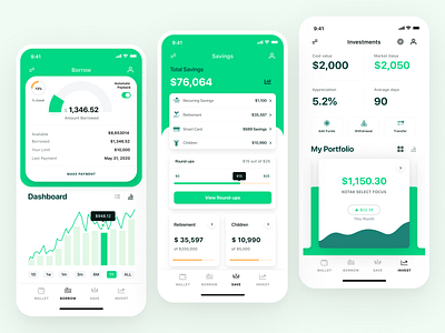 7Eleven Bank App Showcase analytics app app design banking app green investing app loan app mobile app wallet app