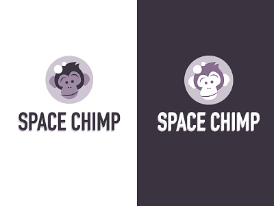 Space Chimp Logo chimp logo monkey space