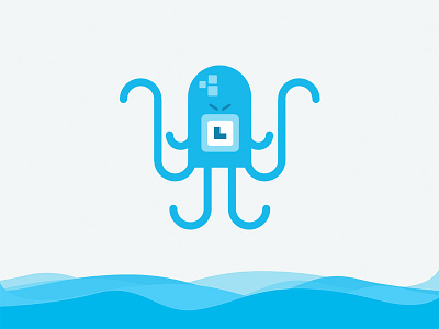 Octopus Logo blue datacubes octopus square squid