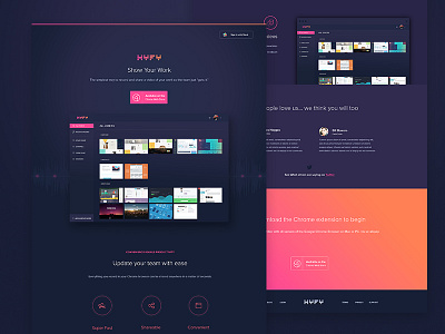 HyFy Website chrome extension hyfy neon orange pink