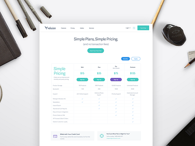 Simple Volusion Pricing Page