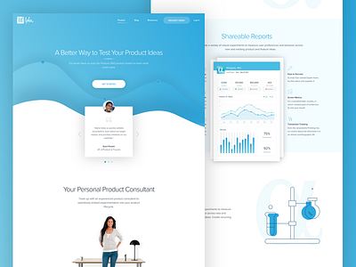 Product Featuers Landing Page alpha blue clean drop shadows flat gradient landing page website