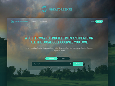 GreatGreenFees - Home golf home search short website