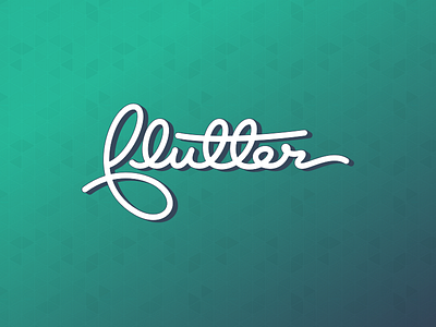 Flutter Logo flutter hand drawn identity lettering logo script type typography