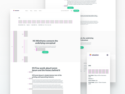 Volusion Web Style Guide copy guide margin padding style text web website