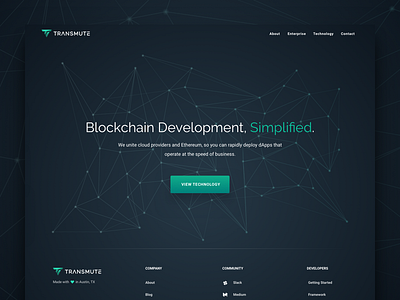 Transmute Home blockchain dark website