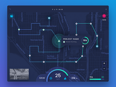 Drone Flight - Tablet Dashboard