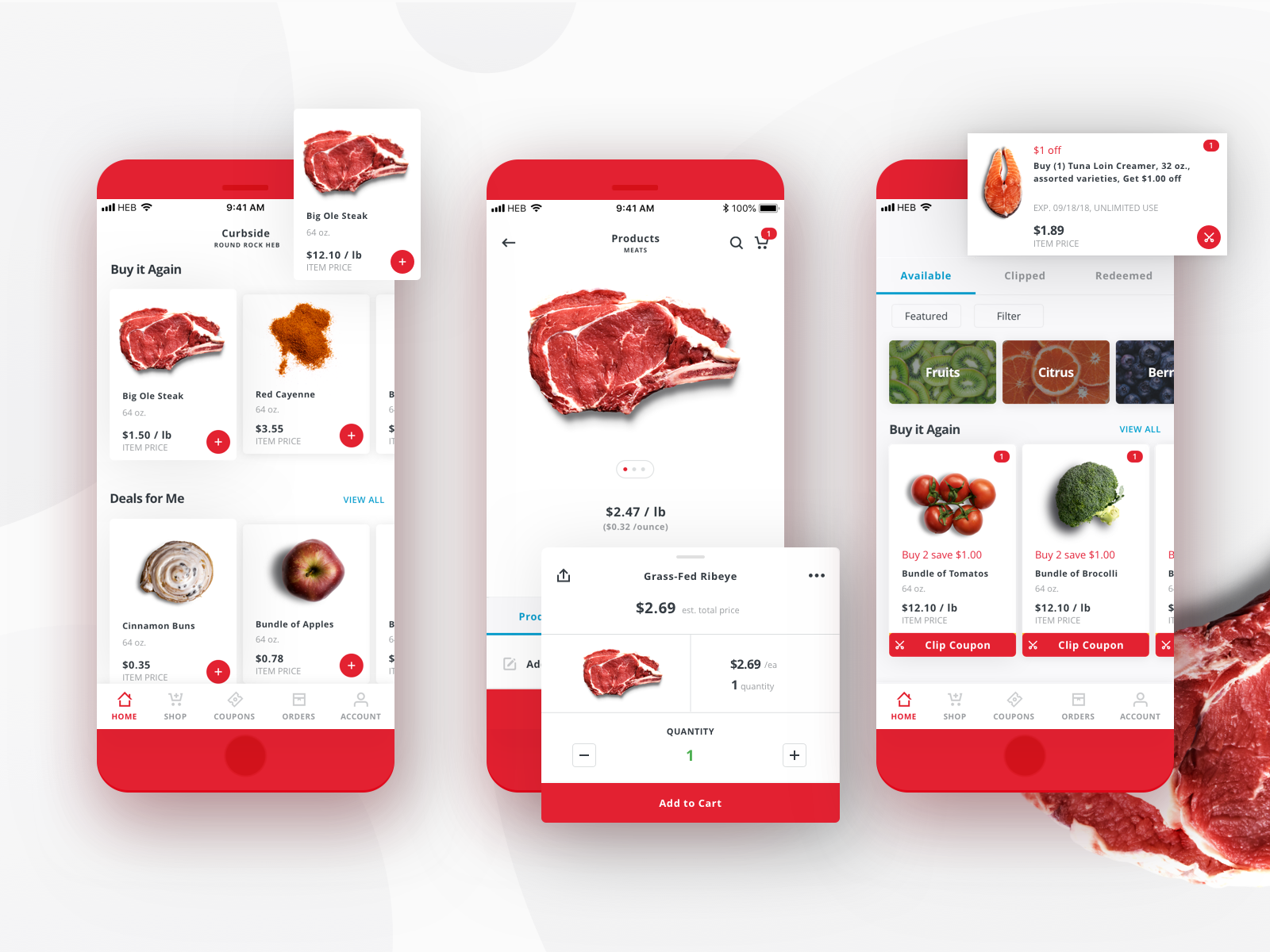 H-E-B Delivery Mobile App - Shopping By Charles Haggas On Dribbble