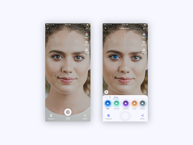 Contact Lens Ar Mobile App Try On Concept By Charles Haggas On Dribbble