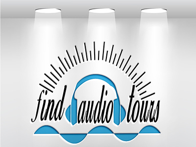 audio tours logo 3d branding graphic design logo