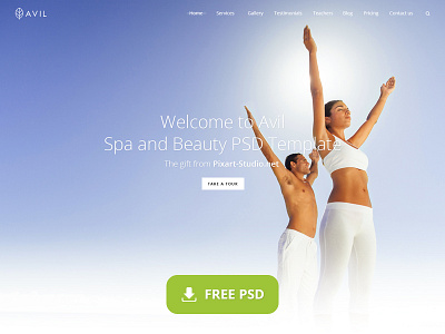 Avil - Spa & Beauty PSD Template beauty clean download free fresh minimal organic spa template