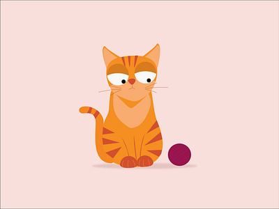 Lazy Cat design flatdesign graphic design illustration